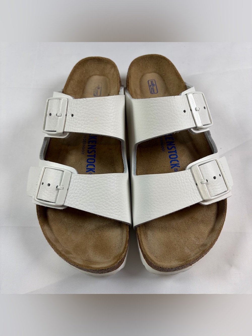 Birkenstock Arizona White Soft Footbed Women's US Size 8| 39